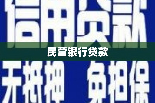 内乡民营银行贷款