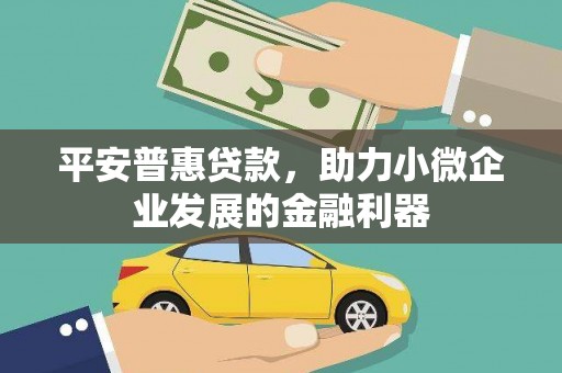 内乡平安普惠贷款，助力小微企业发展的金融利器